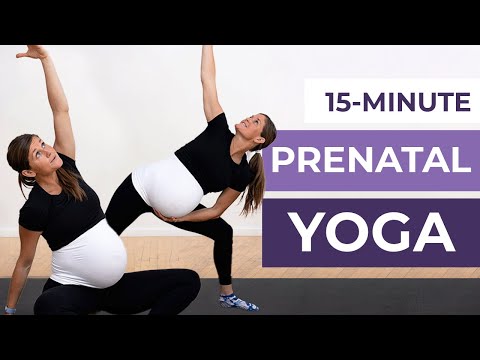 15-Minute Prenatal Yoga For Third Trimester (Labor Prep) 