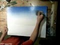 Art lesson how to paint a sky using acrylics