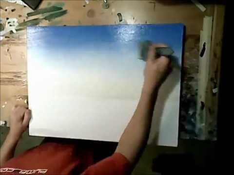 how to paint sky background