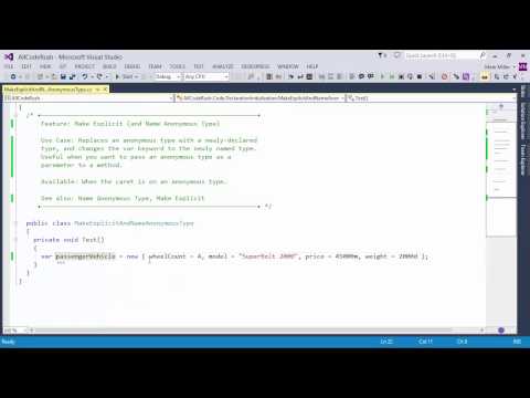 DevExpress CodeRush: Make Explicit & Name Anonymous Type