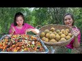 Santol Fruit Recipe | Making Tasty Spicy Santol Salad with Sea Crabs