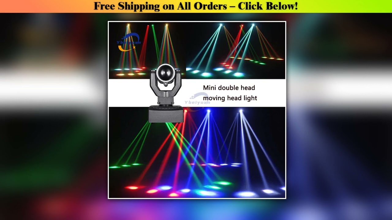 New Double Head Moving Head Beam Light With Aperture Remote Control DMX512 DJ Disco Bar Christmas