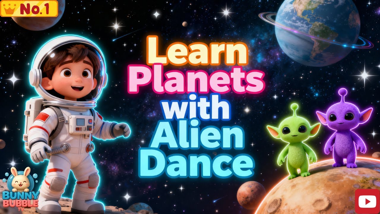 Alien Dance Song I Space Adventure Rhyme I Learn Planets with funny Baby Alien I Bunny Bubble TV