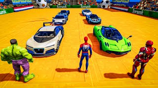 Videos De Carros De Carreras Superhéroes Se Desafían En Una Carrera De Autos Con El Hombre Araña