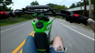 KLX140 Wheelies and Trail Riding