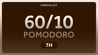 60/10 Pomodoro Timer | Brown Noise | 7 Hours | Productivity · Study · Deep Work