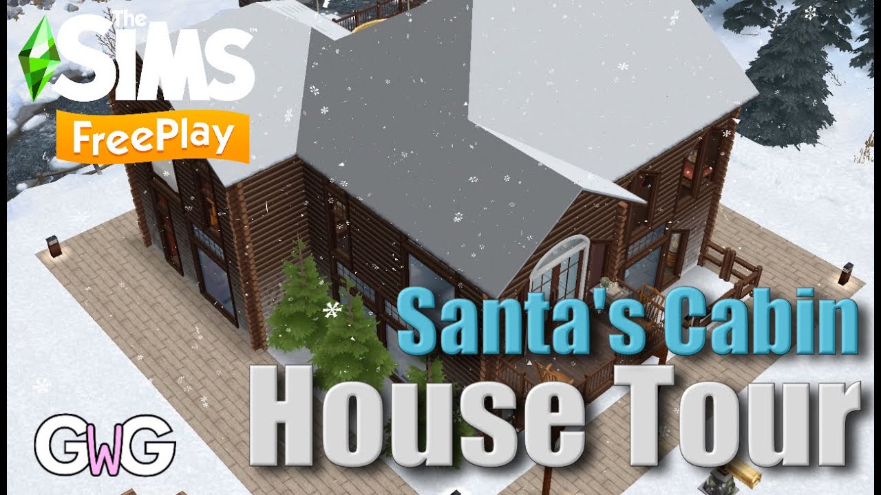 The Sims Freeplay Santa's Cabin House Tour 🧑‍🎄 YouTube