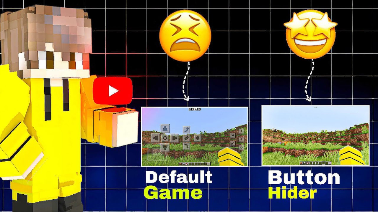 How To Hide Button in Minecraft PE 1.21 (Hindi) - YouTube