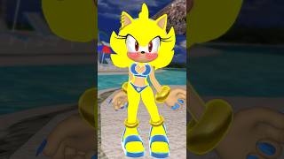 SUPER SONIC STOLE SUPER AMY'S SANDAL! #supersonic #superamy #sonamy #beach #summer