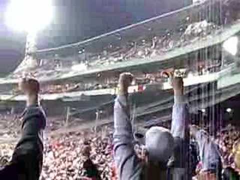 Fenway Park Bruins win announced during "Sweet Car...