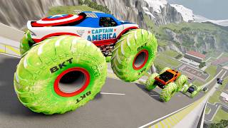 BNG Freestyles - Epic Monster Jam Trucks Jumps & Crashes #063- BeamNGDrive 4k #USA screenshot 2