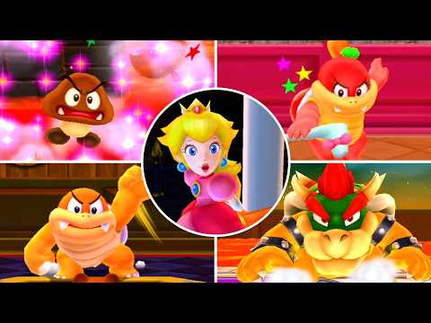 Super Mario 3D Land All Bosses, Castles and Airships with Star Coins (No damage)