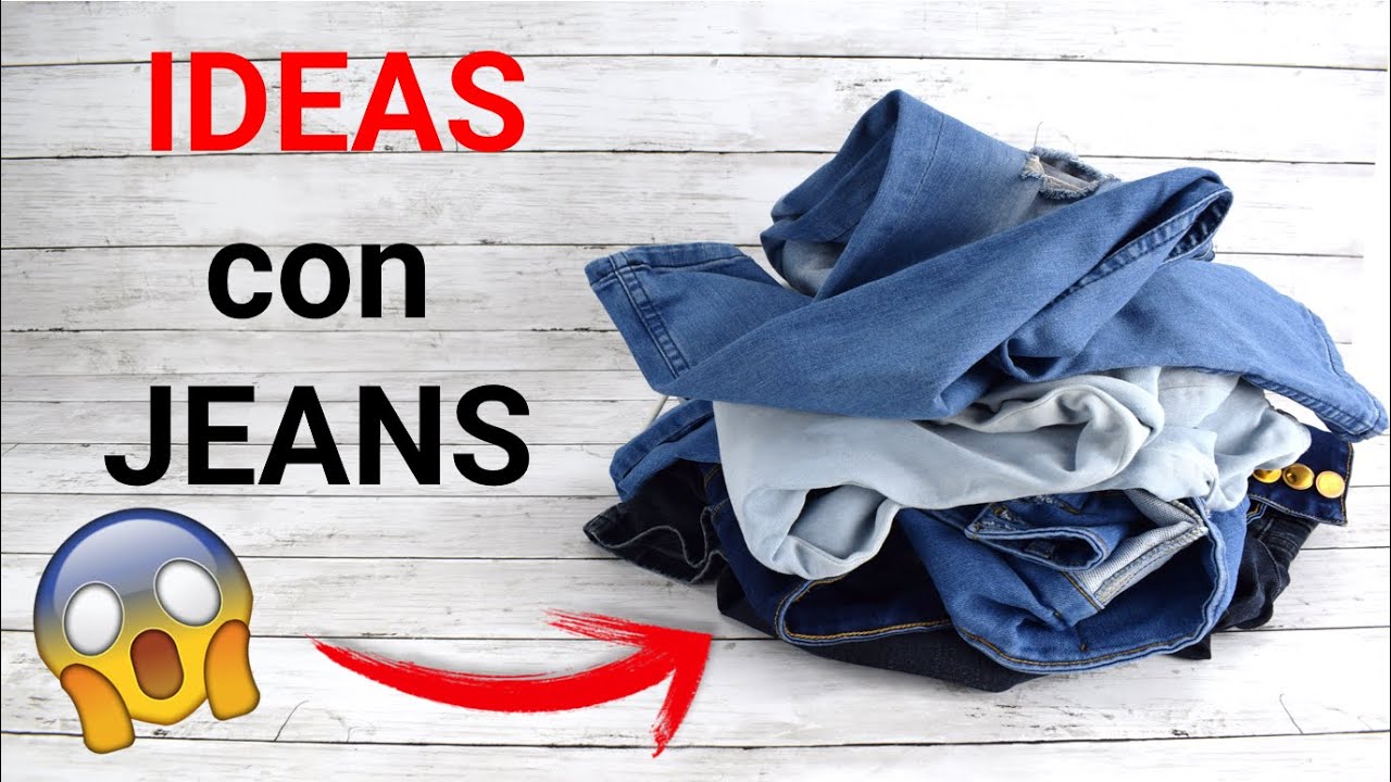 IDEAS con JEANS en 5 MINUTOS- DIY Para RECICLAR Jeans👖👖 - YouTube