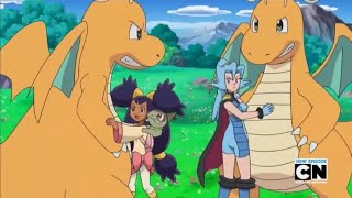 Pokemon Best Wishes: Iris Dragonite vs Claire's Dragonite