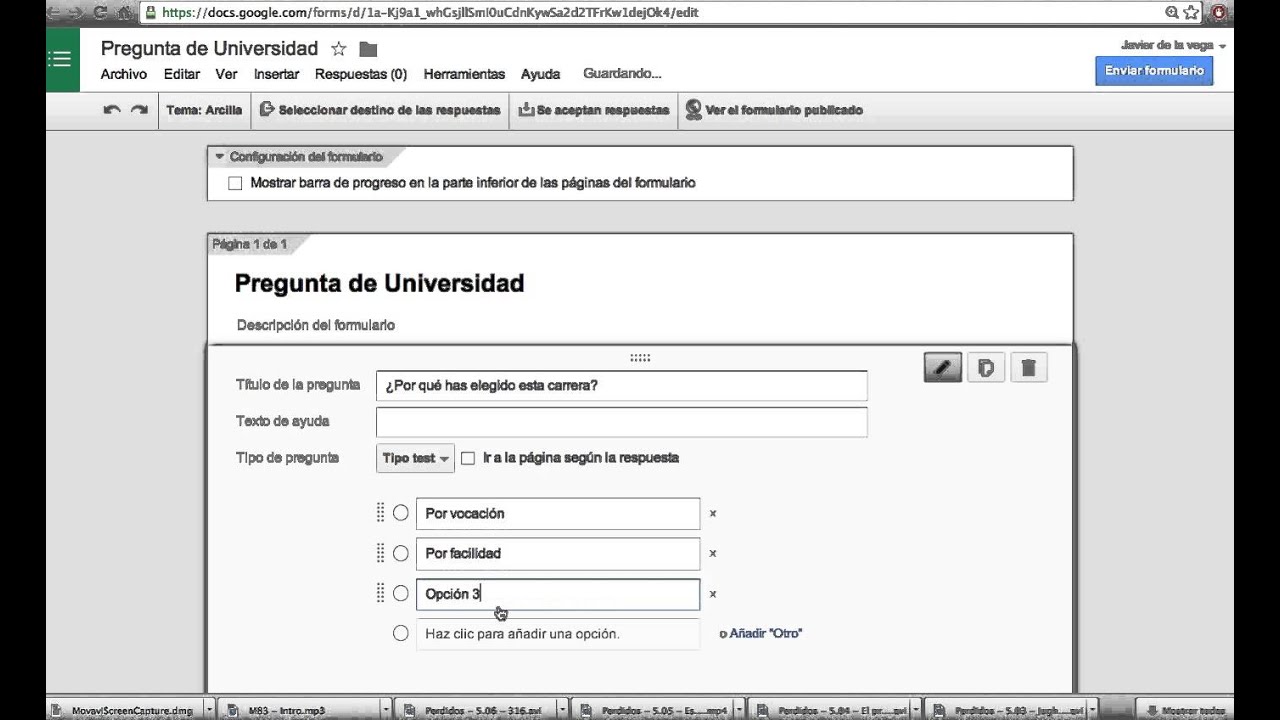 Video tutorial para crear un formulario en Drive - YouTube