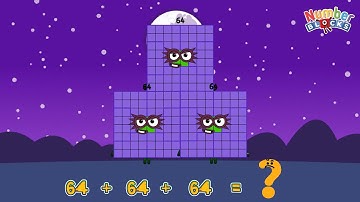 ADDITION OF NUMBERBLOCKS THREE SAME SQUARE NUMBERS |3 DUPLICATE NUMBERS| LEARN TO COUNT |COLORART_ID
