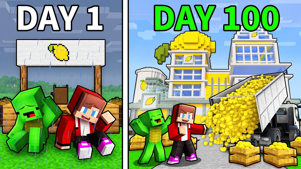 JJ and Mikey: SELL LEMONS Evolution in Minecraft...
