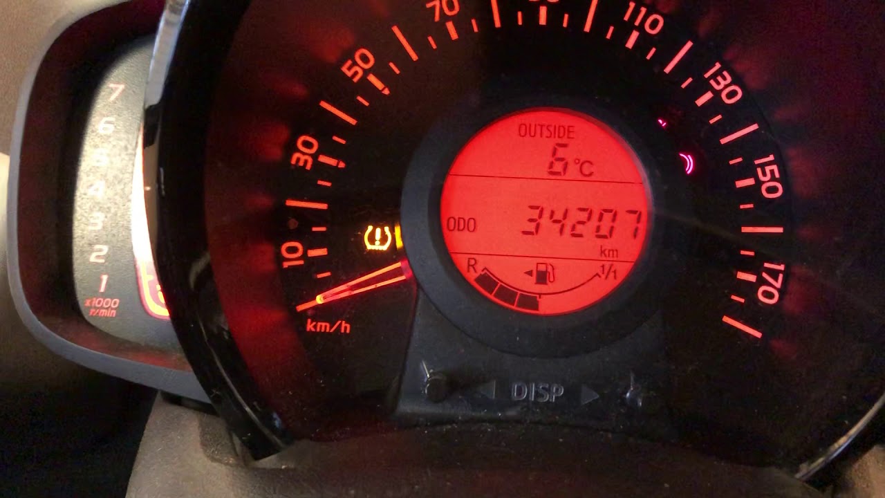 Toyota Aygo - Tpms Light Reset (Tire Pressure) - Youtube