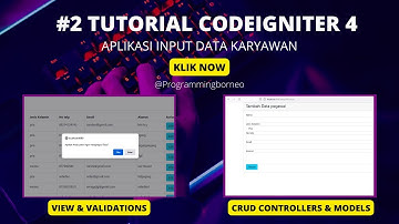TUTORIAL PROJECT DI CODEIGNITER 4 | #2 CRUD