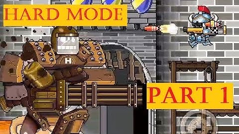 Dan The Man [HARD MODE] Walkthrough Gameplay Part 1 - Boss fight! Everything hits so hard! Bring it!