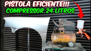 TESTANDO uma  PISTOLA TOTALMENTE  EFECIENTE pra COMPRESSOR DE 24 LITROS - APROVADA!