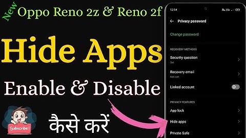 How to Hide Apps in Oppo Reno 2Z and Reno 2F II How to Hide Apps in Oppo  ll Apps Hide Kaise Karen