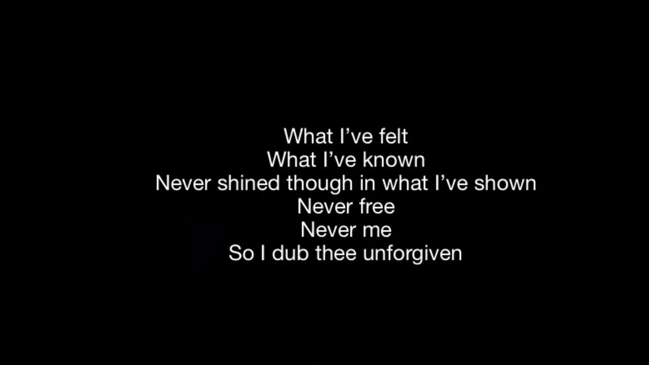 Unforgiven текст. The unforgiven текст