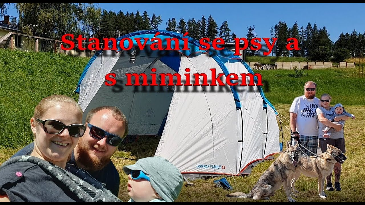 Stanování se psy a půlročním mimčem