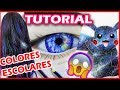 3 TECNICAS de como hacer efecto GALAXIA ►Con colores ESCOLARES | MUY FACIL | ( Tumblr draw )