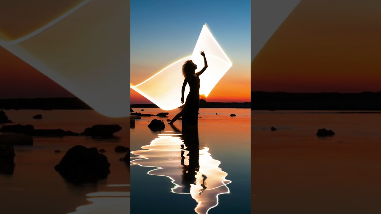Light-Painting at sunset