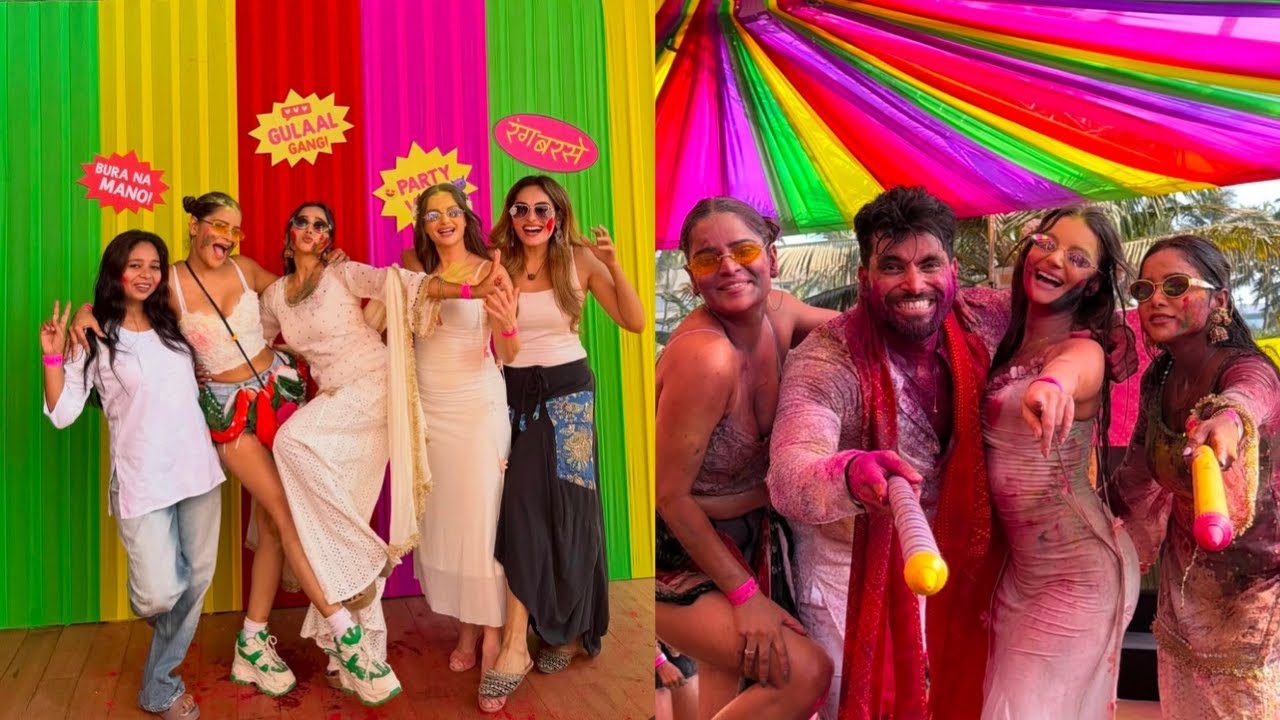 Manisha rani shiv thakre natalia archana holi 🫟 enjoy the50 show cast #manisharani