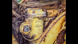 Caterpillar 955 - Traditional Watercolor