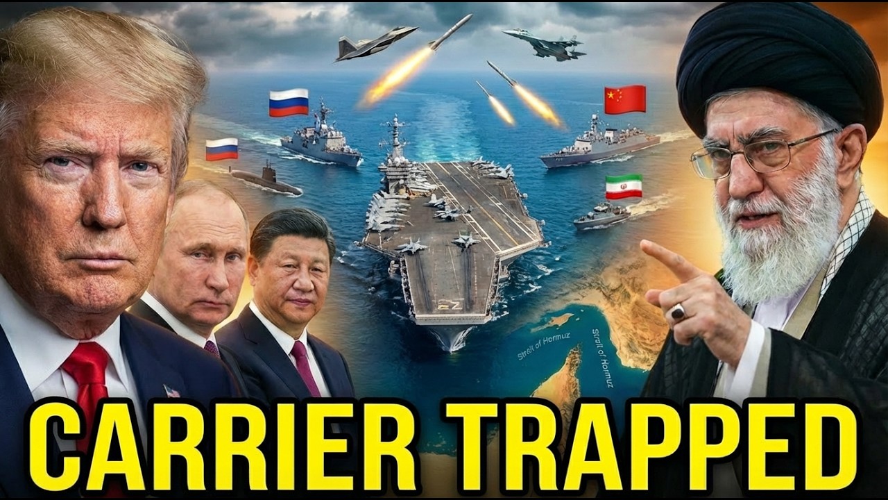 U.S. Carrier SURROUNDED — Iran, Russia & China Deploy in the Same Strait