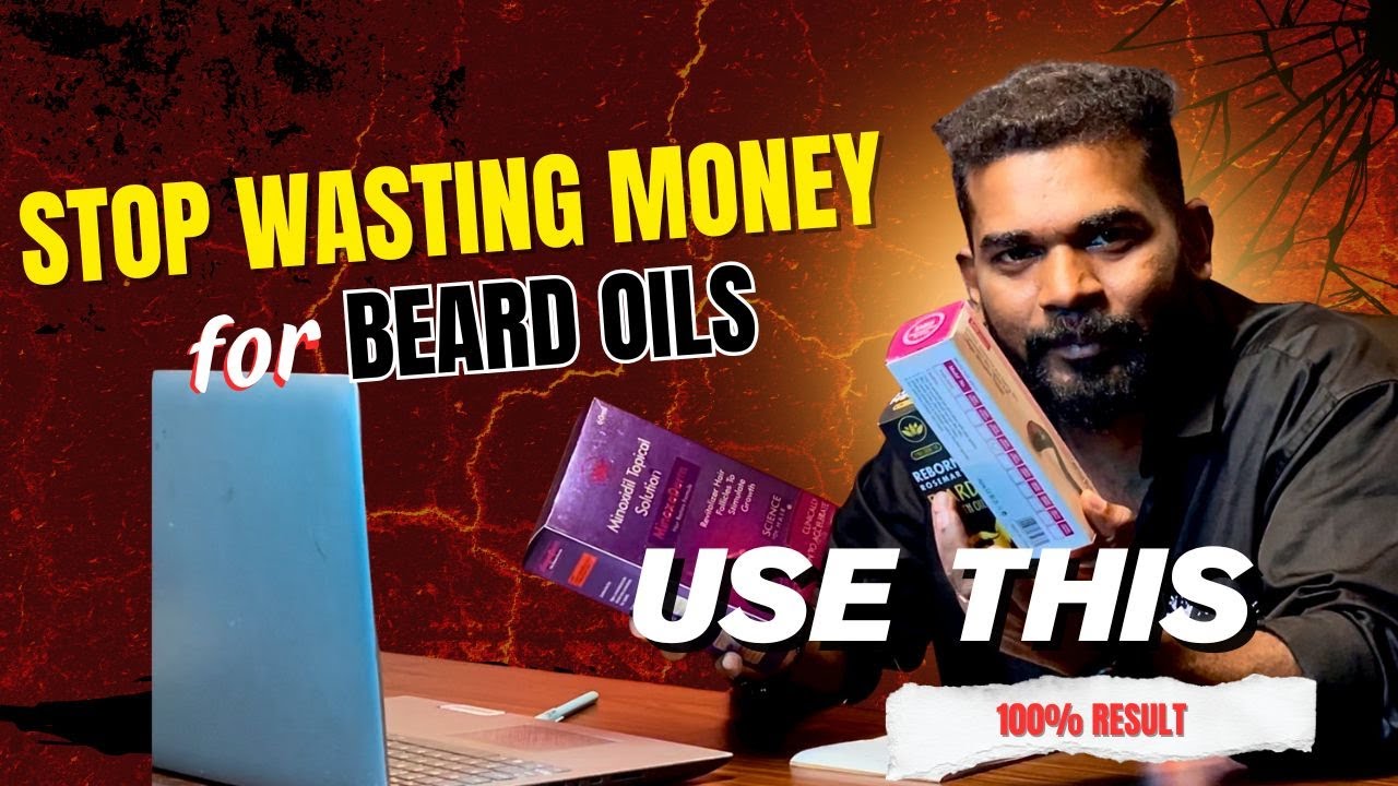 The Secret Indian Beard Growth Kit That Actually Works! (Minoxidil 5% + Ayurvedic Oil +Derma Roller)