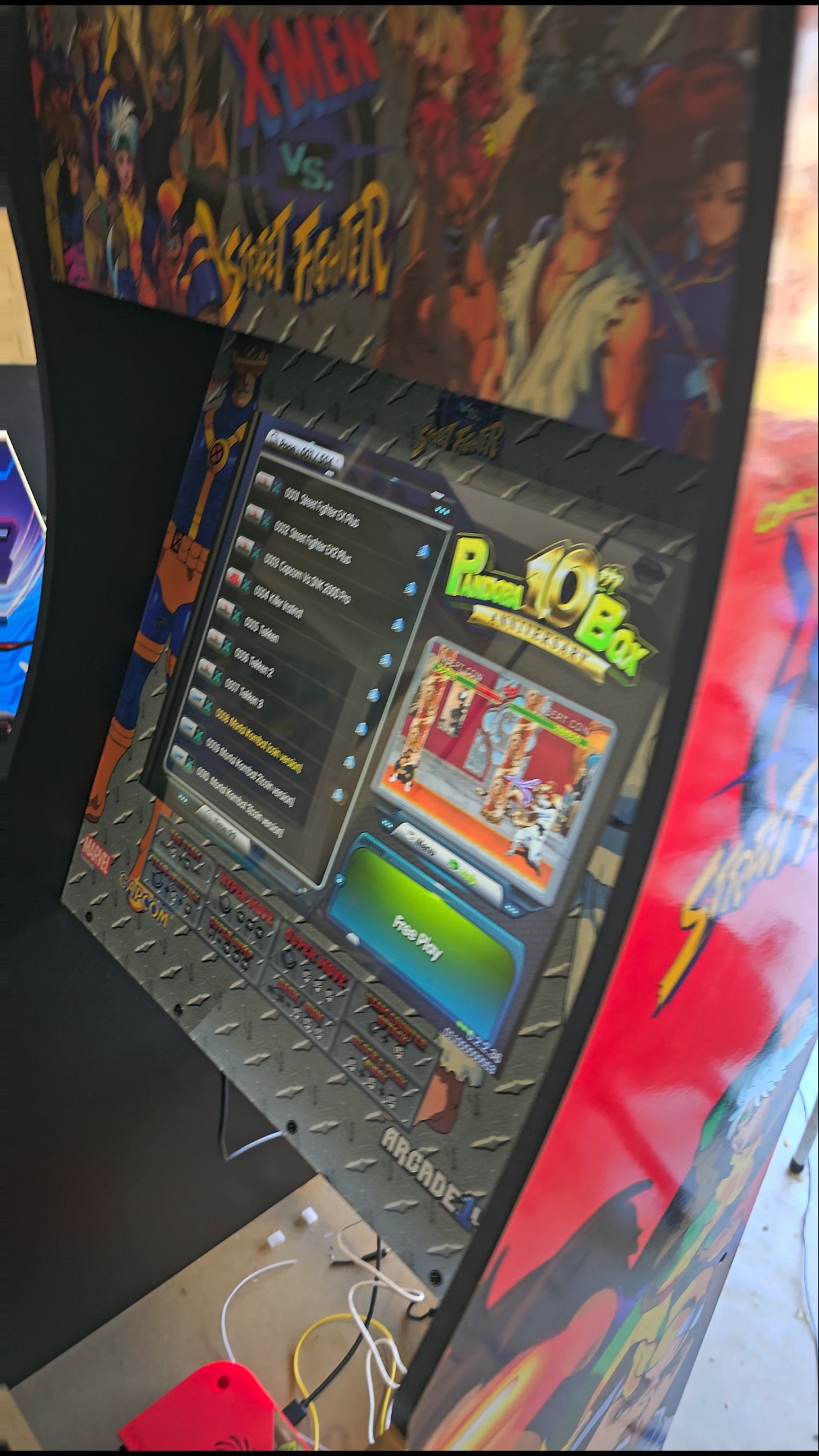 Xmen vs street fighter arcade 1up gets a new monitor! #arcade