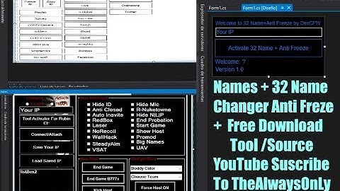 32 Name Changer Anti Freeze + Icons Names + Free Download (Tool/Source)