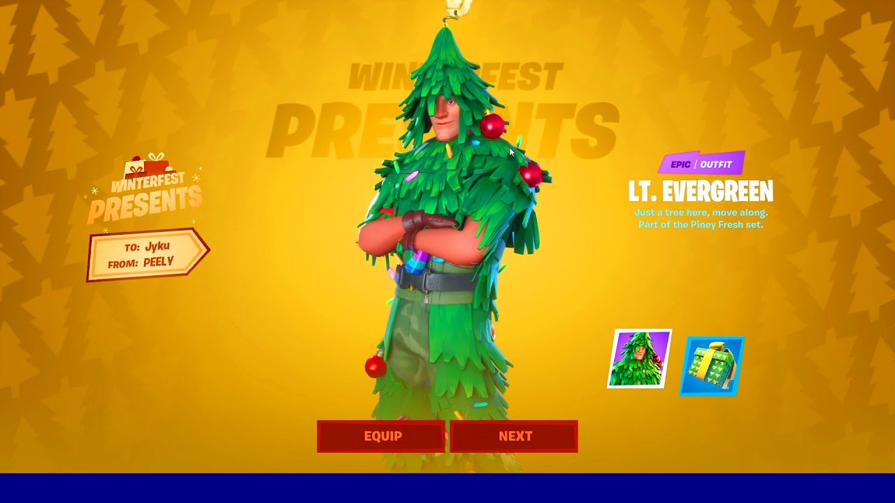 Fortnite How To Get SECRET "CHRISTMAS TREE" SKIN! (TUTORIAL) LT. EVERGREEN WINTERFEST