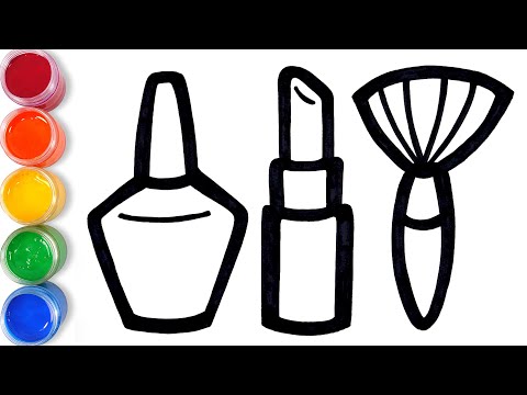 How to draw glitter Cosmetics for kids | GENiEART