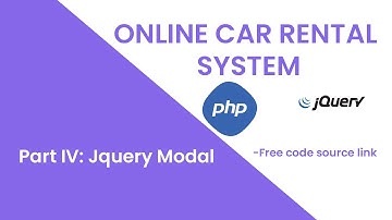 Complete Online car rental project  with Ajax - Bootstrap - PHP #4 - Jquery Modal