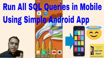 How to use SQL in Android Mobile | execute create table,insert into, delete from, select.all command