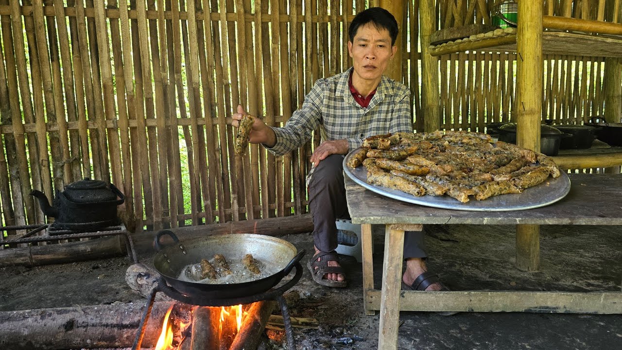 Harvest Aricultural ( Vegetable, Squash, Fried Spring Rolls..) Goes To Market Sell - Cooking