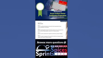 Product Owner Certification Question 202 #agile #scrum #scrumcertification  #scrumpo #pspoquestions