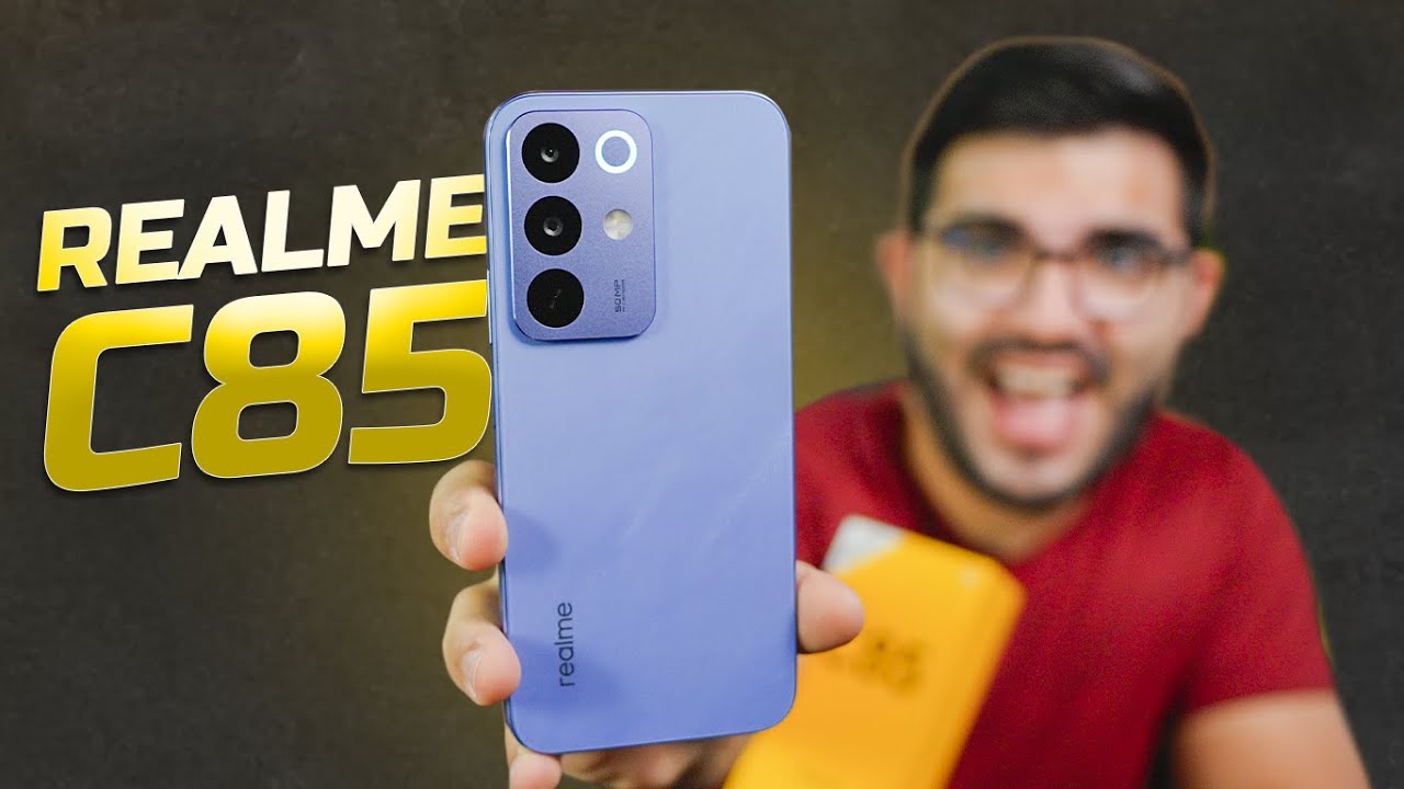 COMO ASSIM? Por R$1.000 com NFC, 256GB, IA e 7000mAh! Realme C85, unboxing!