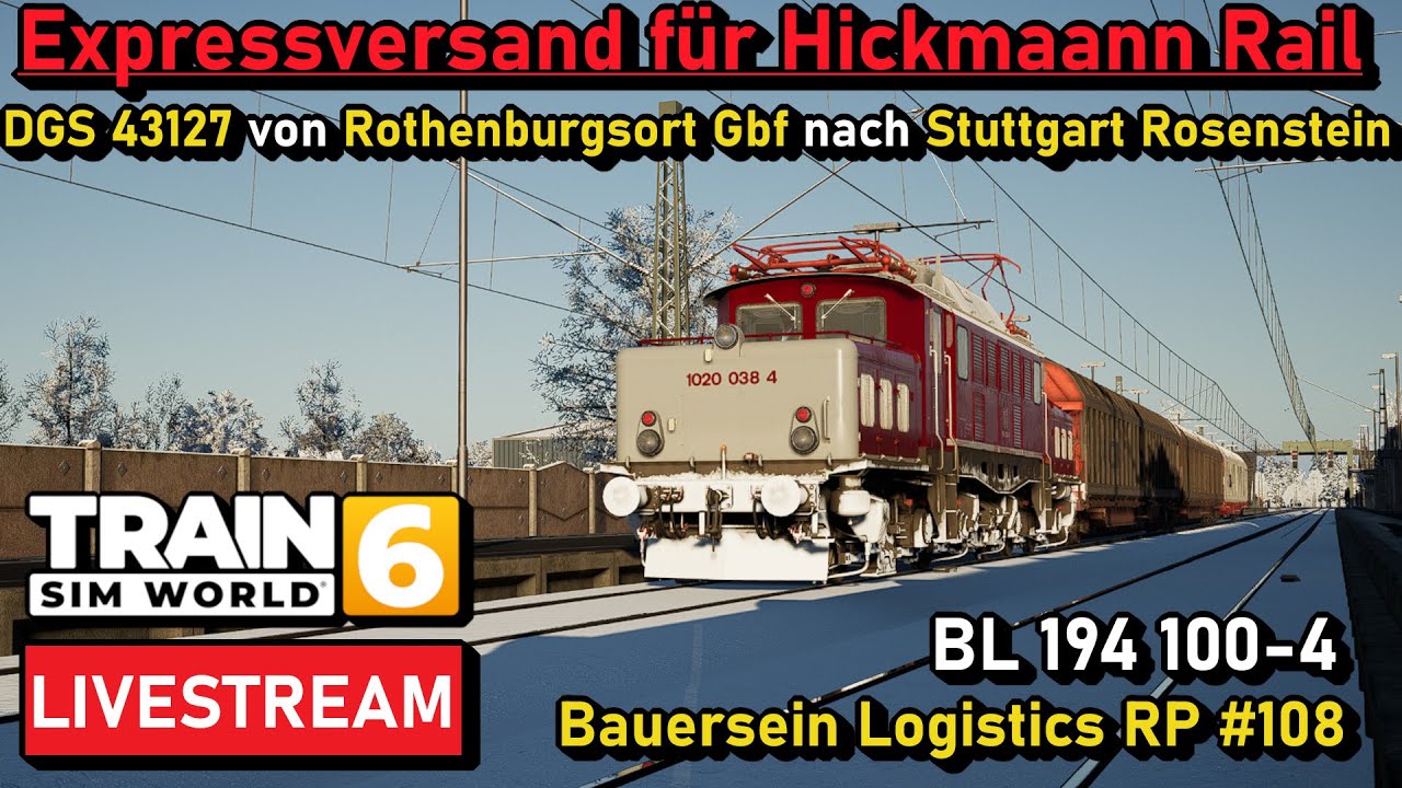 🔴 [LIVE] EXPRESSVERSAND | DGS 43127: Hamburg - Stuttgart | Bauersein Logistics Roleplay 