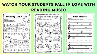 Treble Clef Note Name Worksheets for Spring