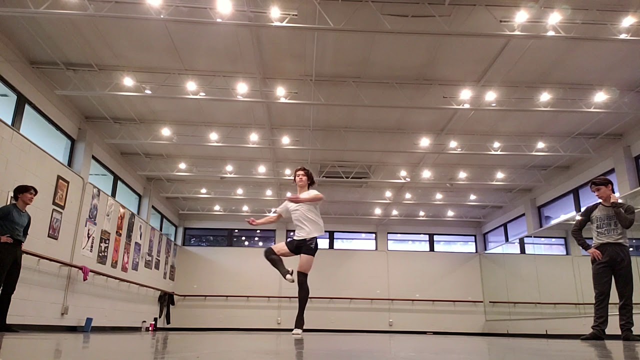 Male dancers pirouette. YouTube