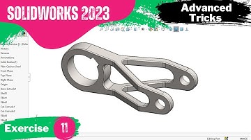 SolidWorks Exercise 11 | Advanced SolidWorks Tutorial #tutorial