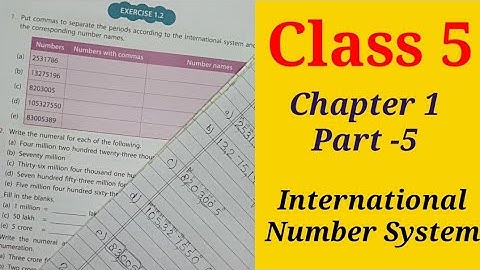 Class 5 Chapter 1 Part-5 | International Number System | Class 5th Maths