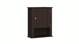 Riverridge Home Ashland Single Door Wall Cabinet In Espresso