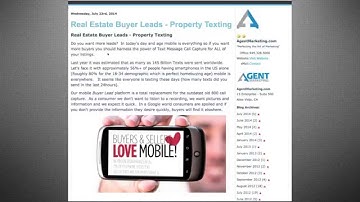 AgentMarketing.com Training \\ Custom Texts